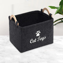 🐾Felt Pet Toy Storage Basket – Cute, Convenient & Clutter-Free Organization