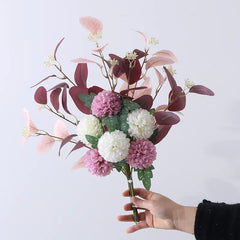 Artificial Eucalyptus Ball and Daisy Bouquet Decor