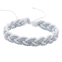 Handwoven Cotton String Bracelet in Artistic Style