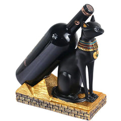 Anubis Wine Rack with Egyptian Cat Design
