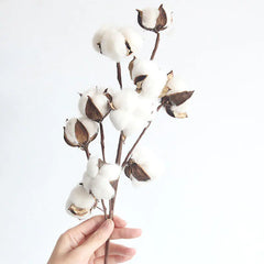 Artificial Cotton Stem for Decor