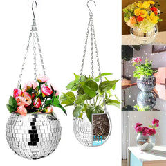Boho Disco Ball Hanging Planter