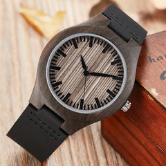 Ebony Wood Watch - Wooden Timepiece