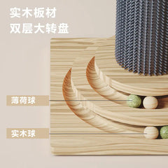 Cat Scratching Post with Durable Sisal and Toy Combo