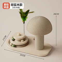 Cat Scratching Post with Durable Sisal and Toy Combo