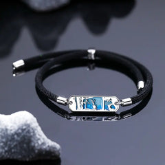 Sterling Silver Couple Style Copper Bracelet