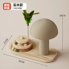 Cat Scratching Post with Durable Sisal and Toy Combo