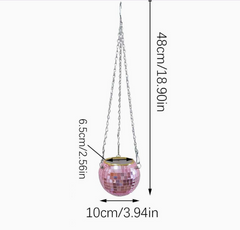 Boho Disco Ball Hanging Planter