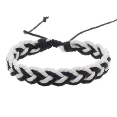 Handwoven Cotton String Bracelet in Artistic Style