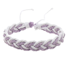 Handwoven Cotton String Bracelet in Artistic Style