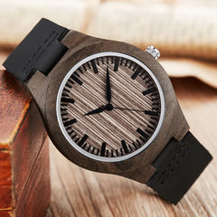 Ebony Wood Watch - Wooden Timepiece