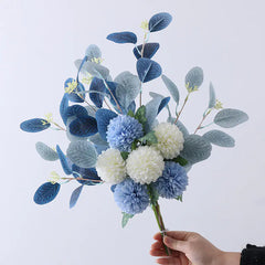 Artificial Eucalyptus Ball and Daisy Bouquet Decor