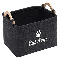 🐾Felt Pet Toy Storage Basket – Cute, Convenient & Clutter-Free Organization