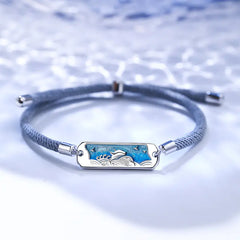 Sterling Silver Couple Style Copper Bracelet