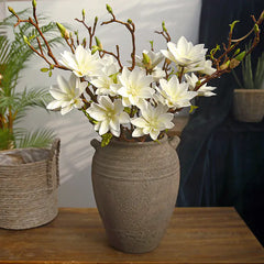 Elegant PU Magnolia Faux Flowers for Home Decor