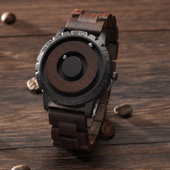 South African Red Sandalwood Minimalist Magnetic Watch