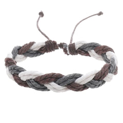 Handwoven Cotton String Bracelet in Artistic Style