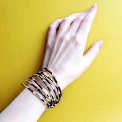 Leopard Print Leather Faux Stacking Bracelet